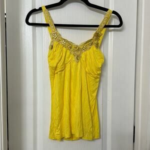 Meiling Fashion yellow jewel top size s/m